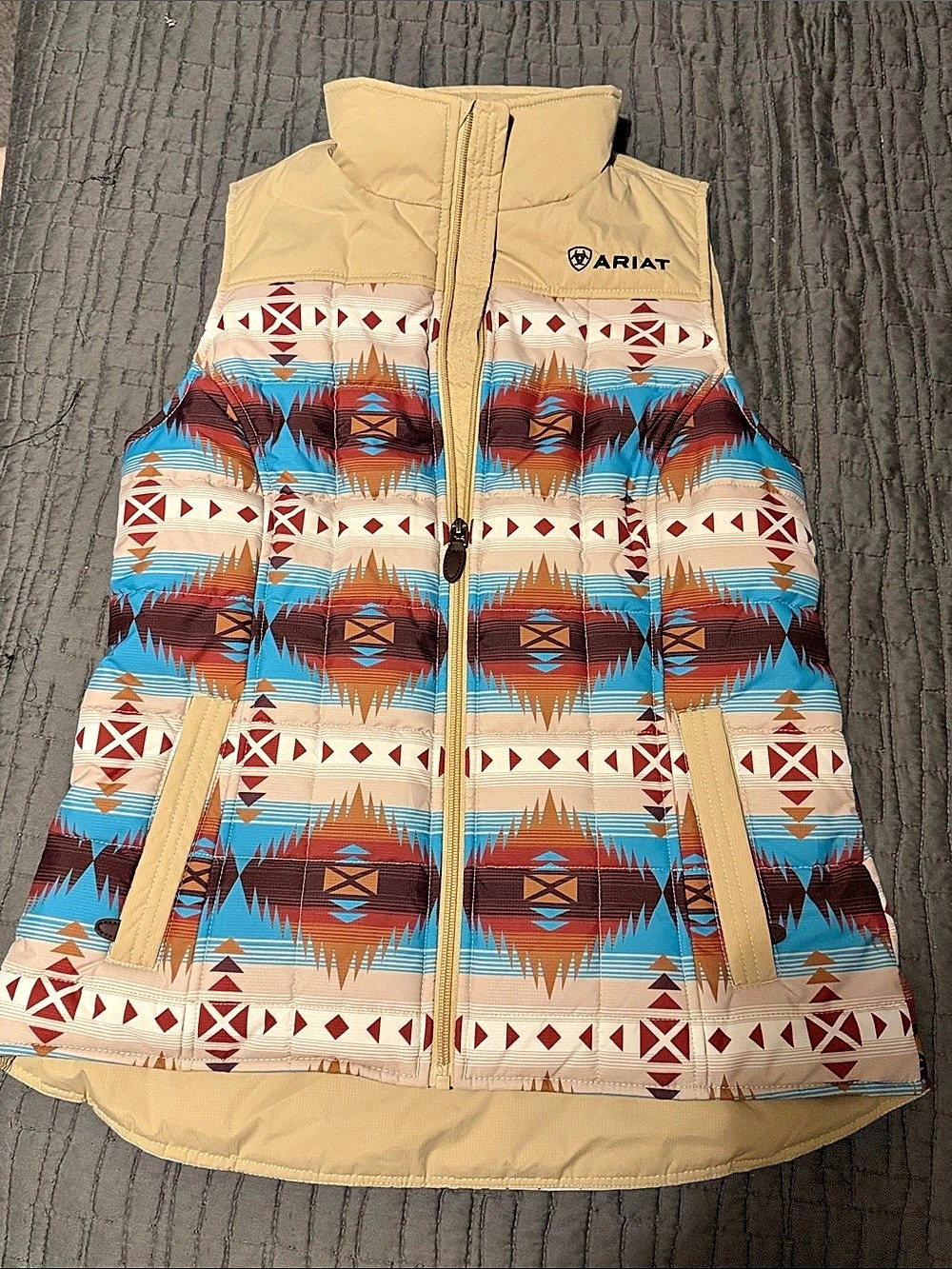 Ariat Women's Rebar Team Softshell or Ideal Down Vest (Aztec Print) Rebar Team